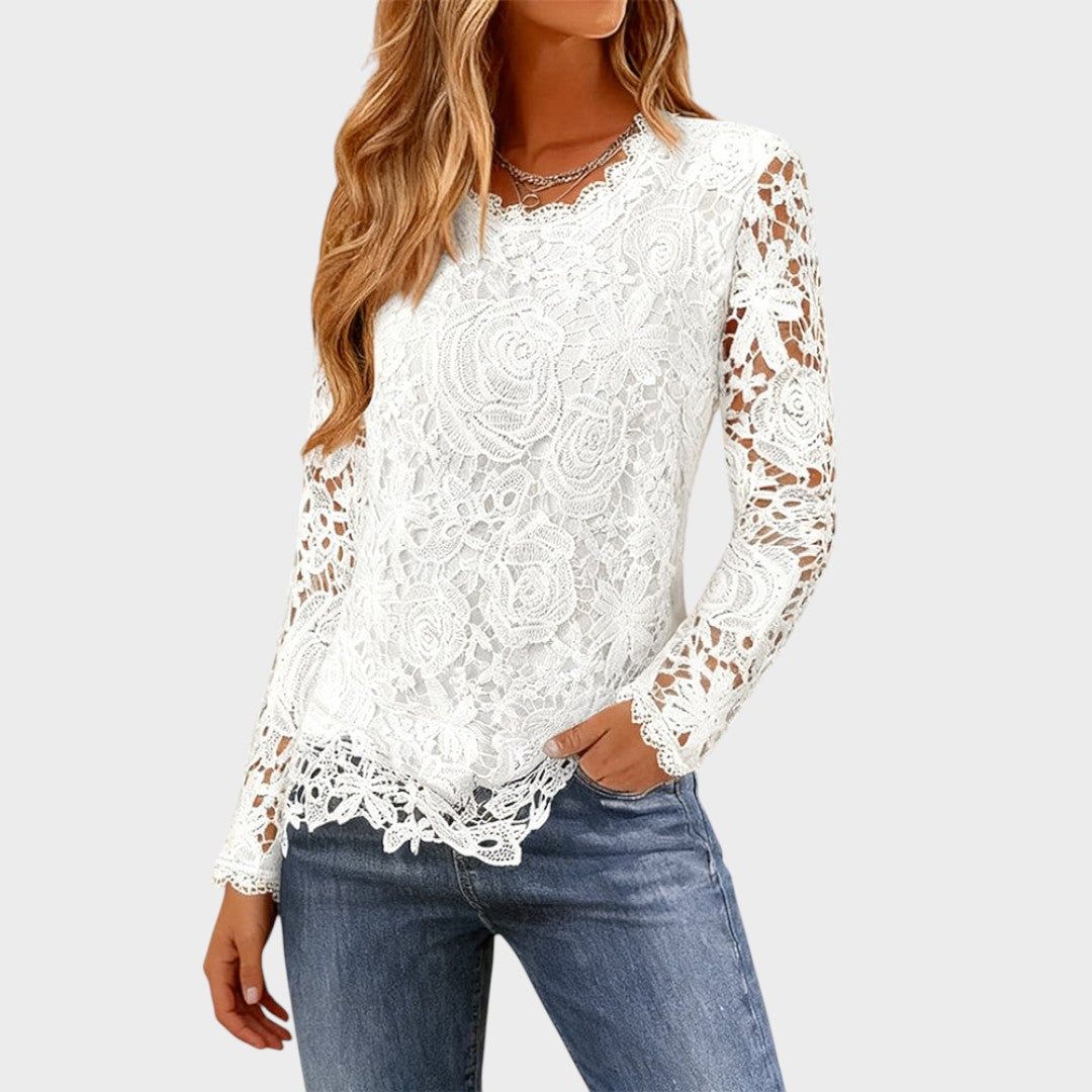 Luciana™ | Blusa de Encaje de Manga Larga