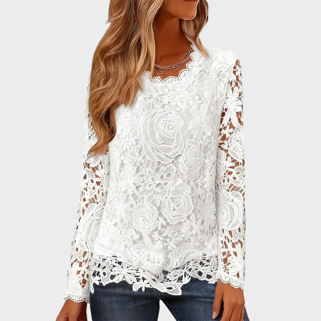 Luciana™ | Blusa de Encaje de Manga Larga