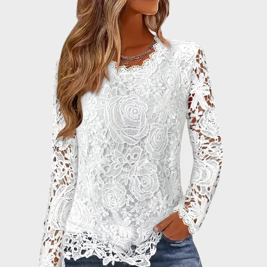 Luciana™ | Blusa de Encaje de Manga Larga