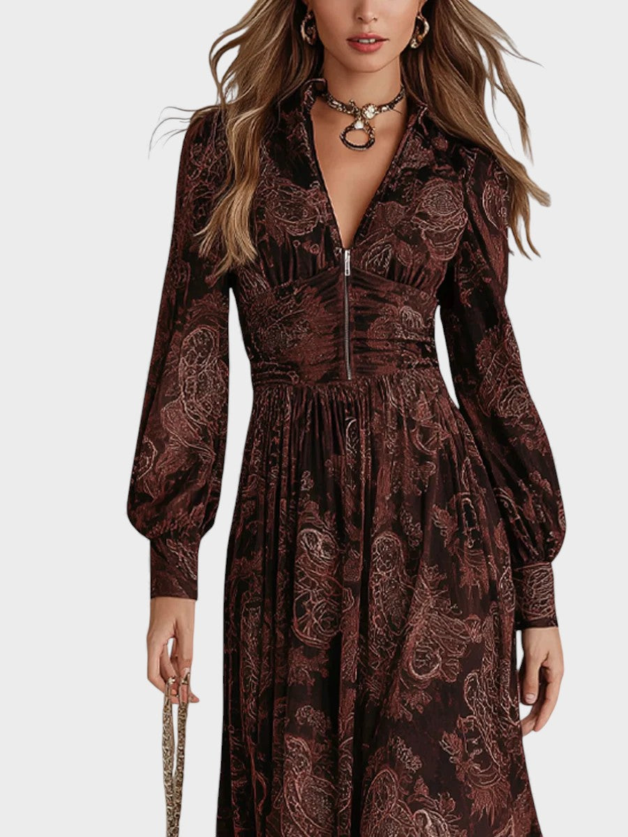 Alejandra™ | Vestido Floral con Corte en la Cintura