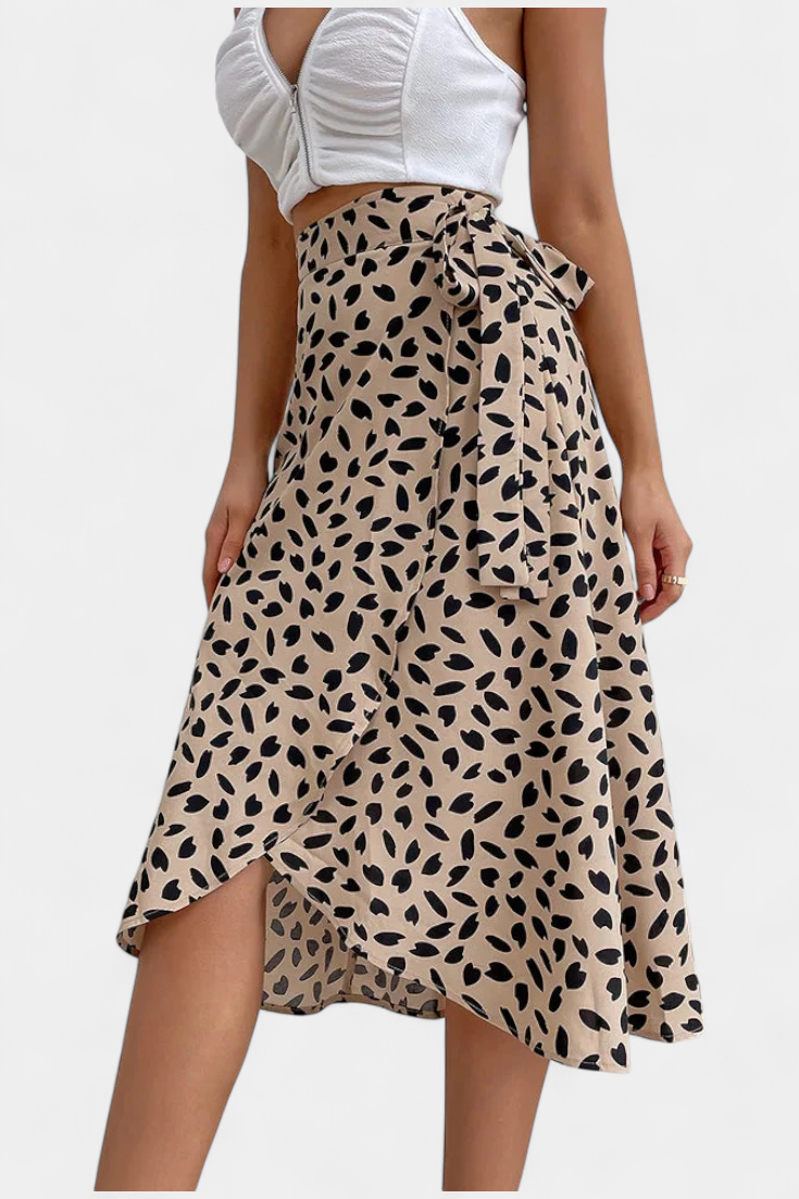 Marina™ | Falda Envolvente Boho con Estampado Asimétrico