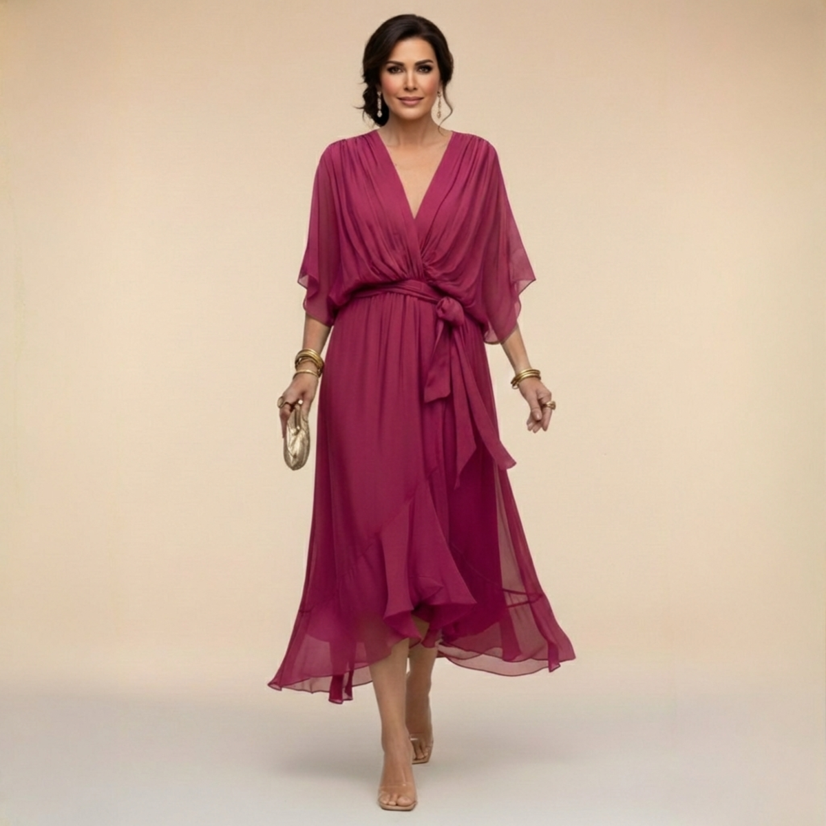 Elena™ | Vestido elegante de chiffon