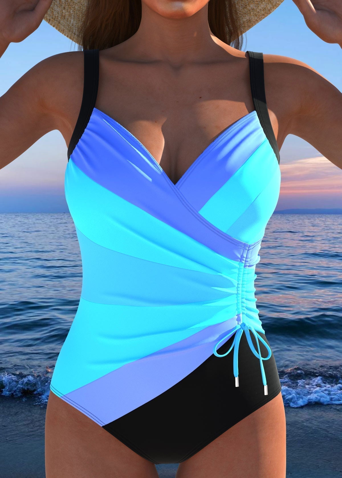 Clara™ | Bañador cruzado con estampado colorido