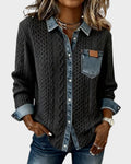 Carla™ | Camisa elegante con detalles denim