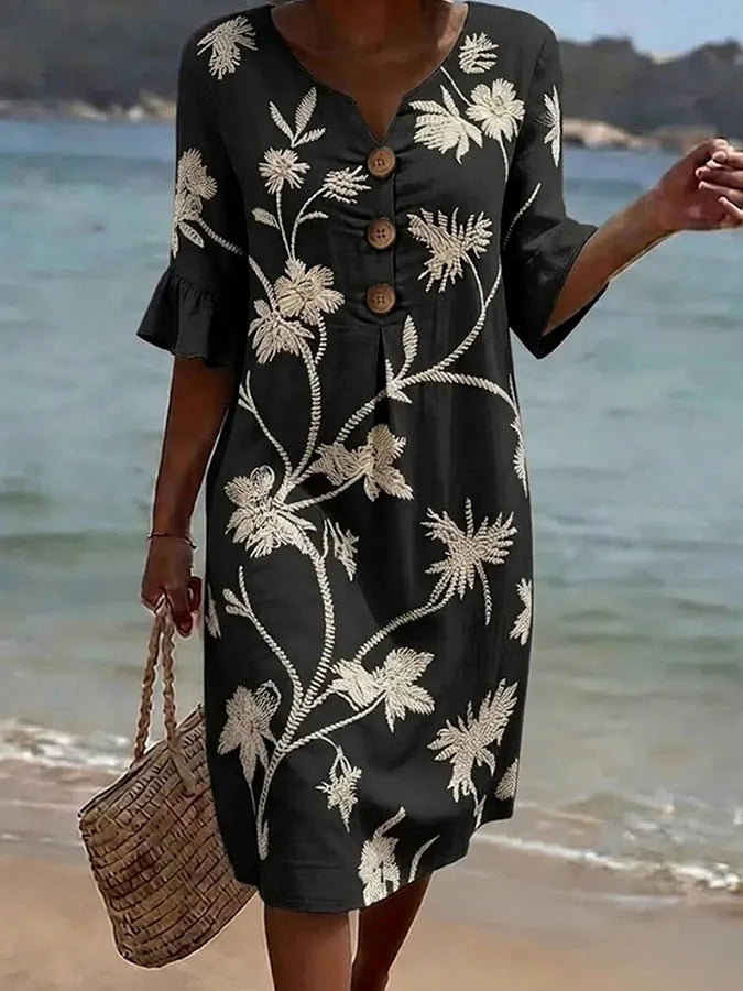 Bella™ | Vestido informal de mujer con estampado floral.