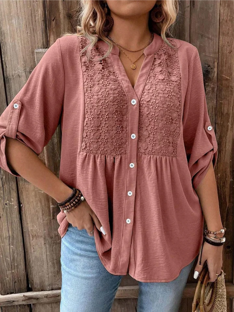 Elisa™ | Blusa con escote en V y botones
