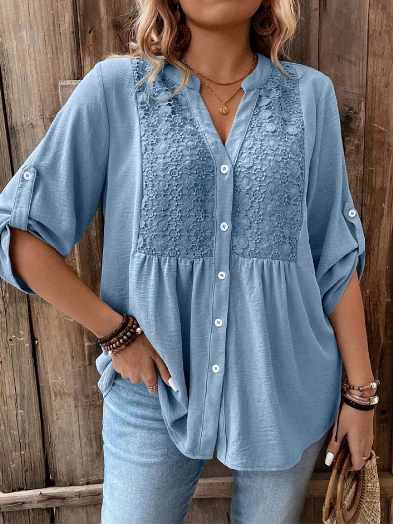 Elisa™ | Blusa con escote en V y botones