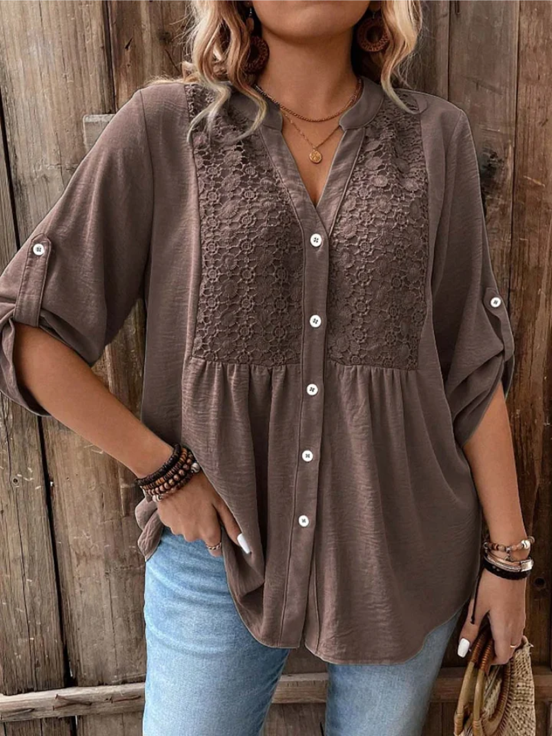 Elisa™ | Blusa con escote en V y botones