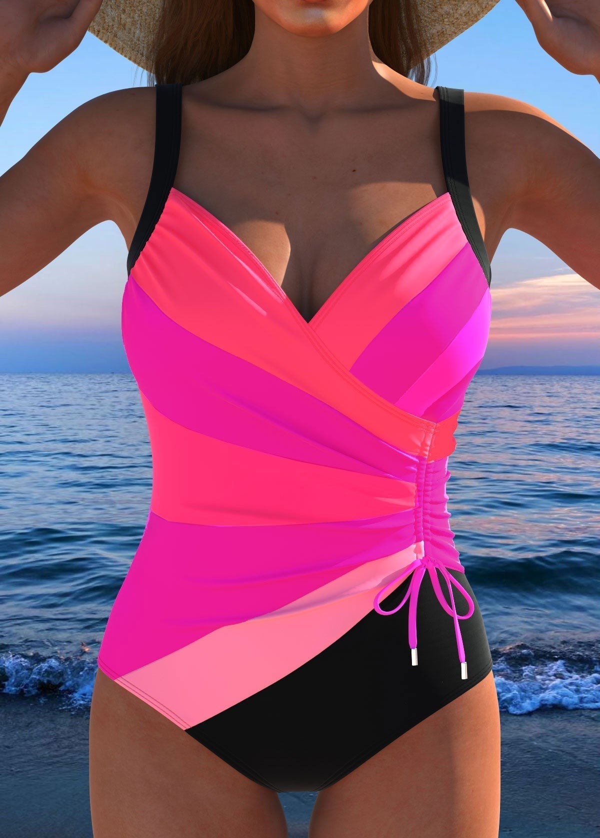 Clara™ | Bañador cruzado con estampado colorido