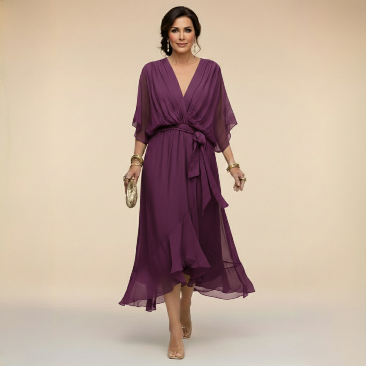 Elena™ | Vestido elegante de chiffon