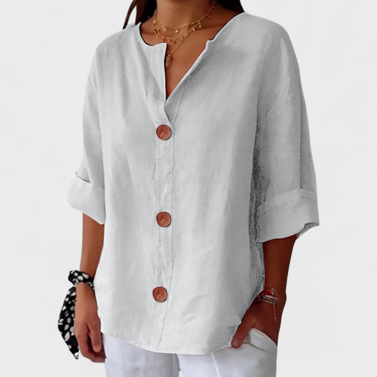 Carmen™ | Blusa Casual de Lino