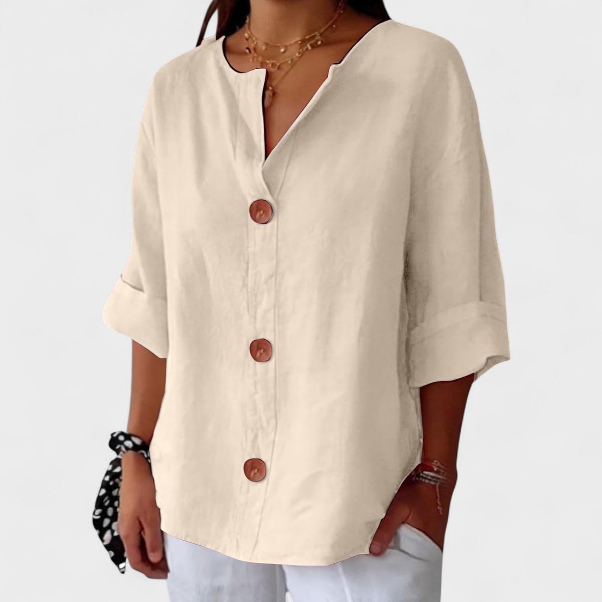 Carmen™ | Blusa Casual de Lino