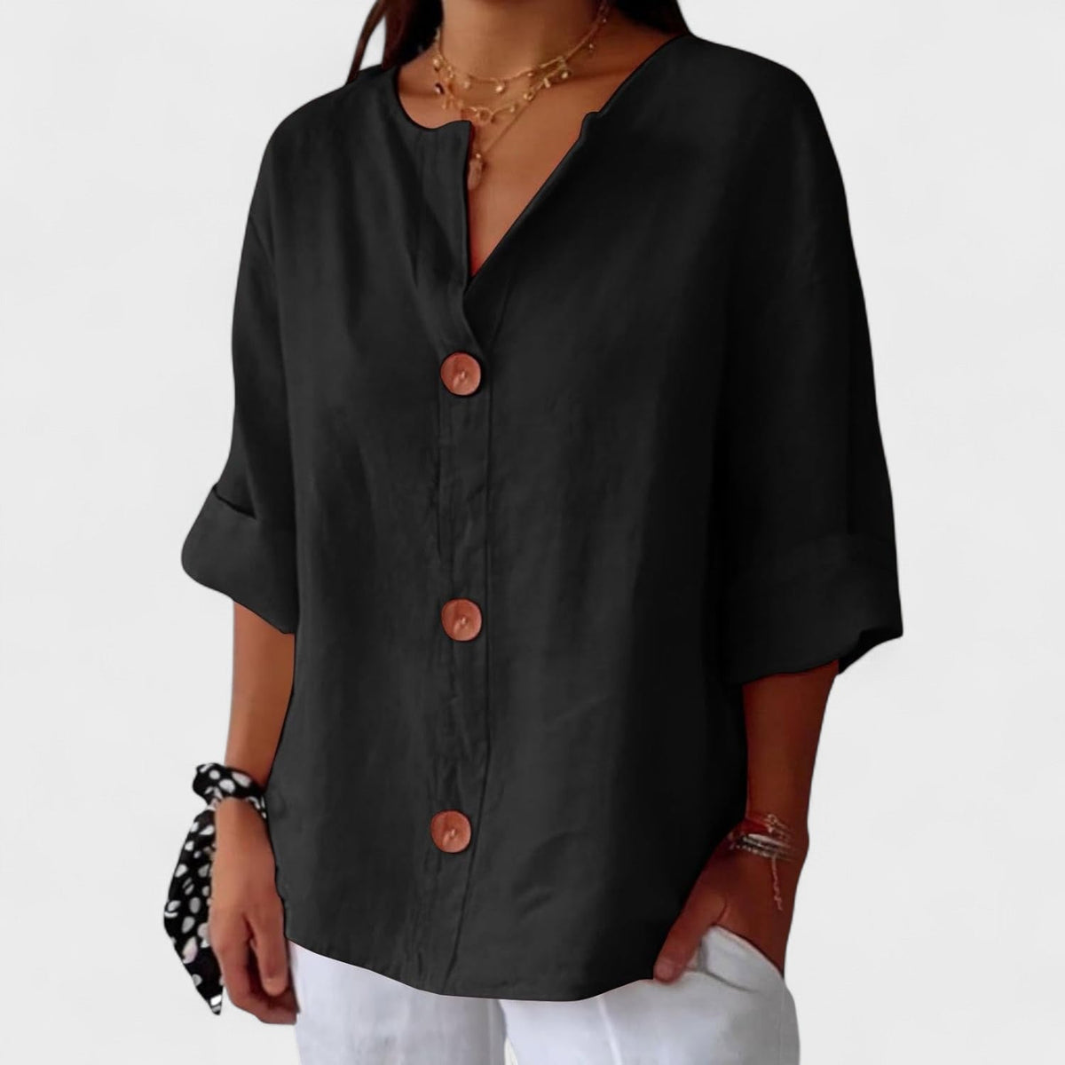 Carmen™ | Blusa Casual de Lino