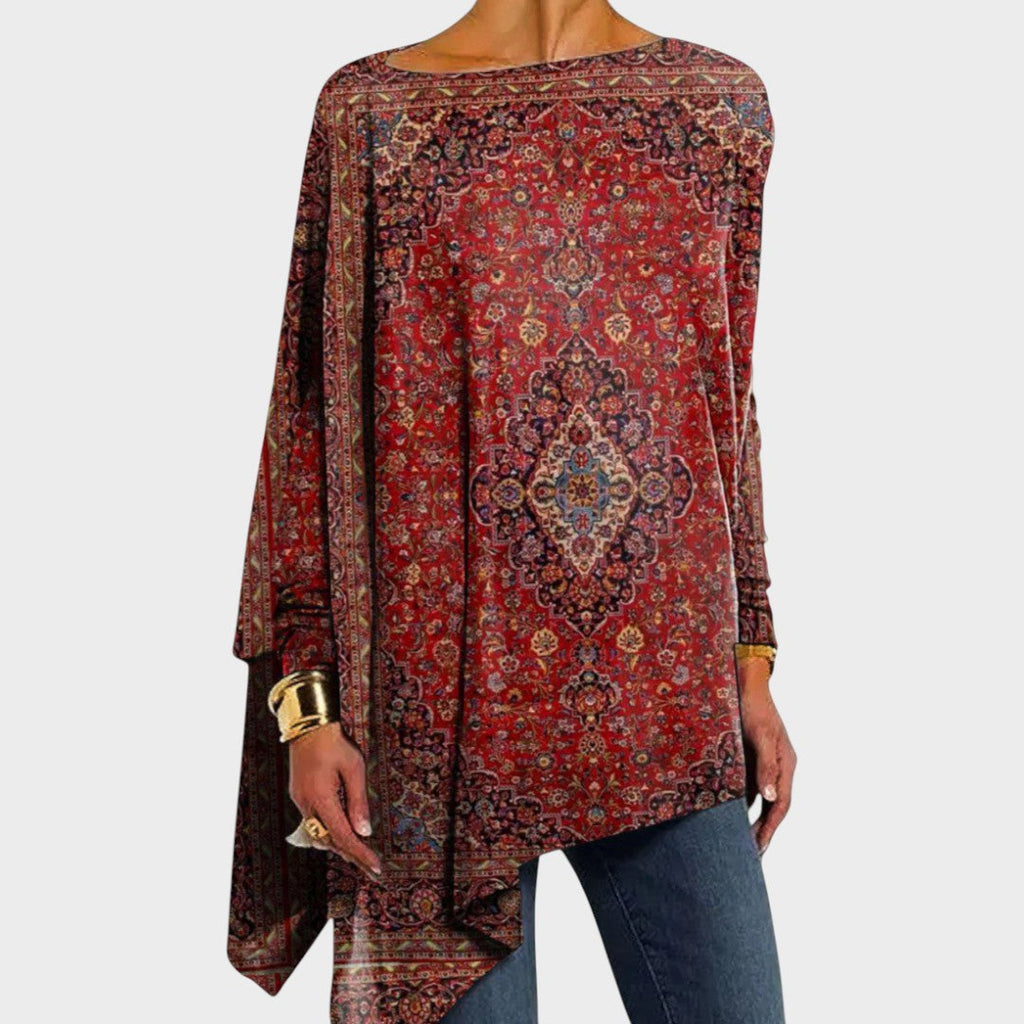 Camila™ | Camiseta de Cuello Barco Elegante