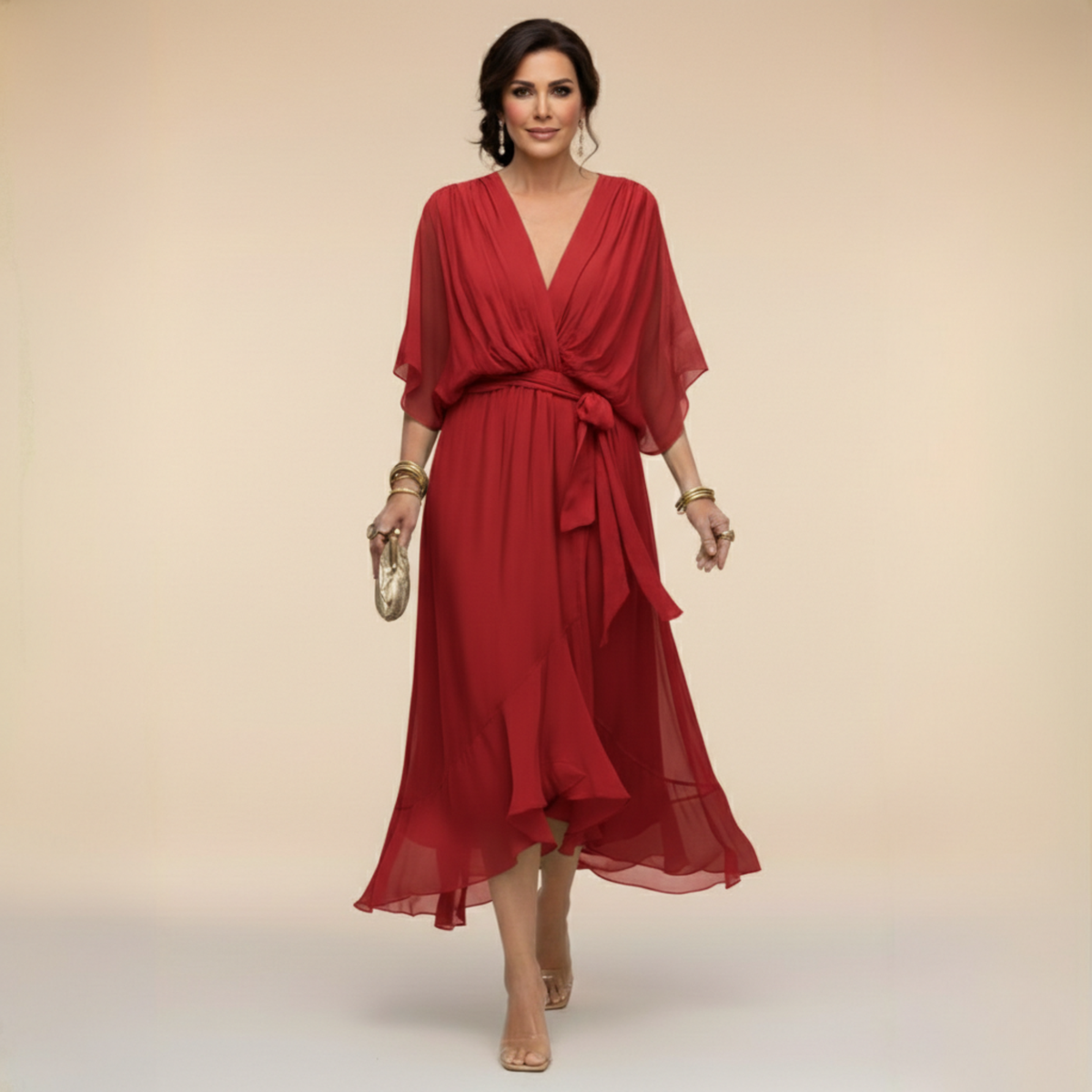 Elena™ | Vestido elegante de chiffon