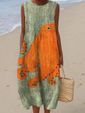 Marina™ | Vestido midi oceánico