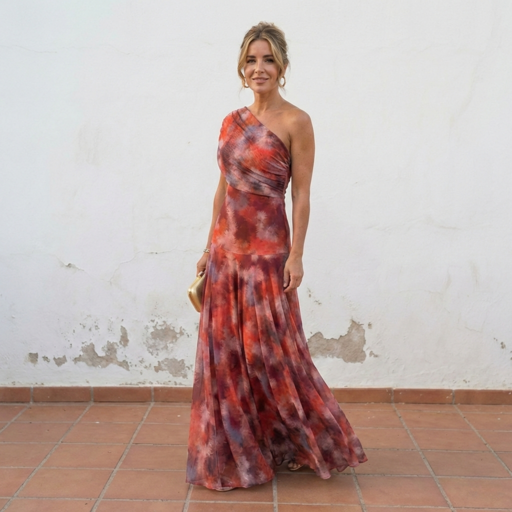 Elena™ | Vestido largo fluido con diseño elegante