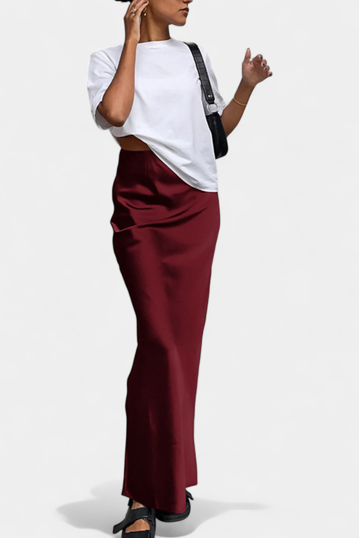 Candela™ | Falda Maxi Utility de Diseño Liso y Estilo Pulido