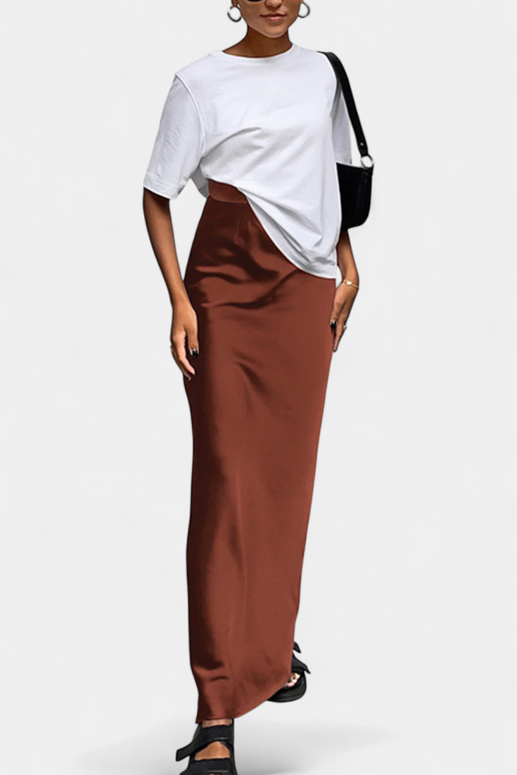 Candela™ | Falda Maxi Utility de Diseño Liso y Estilo Pulido