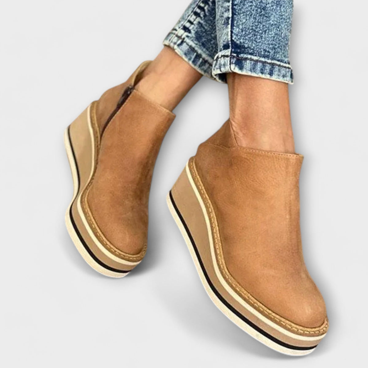 Adriana™ | Bota Elegante De Cuero Con Tacón Cómodo