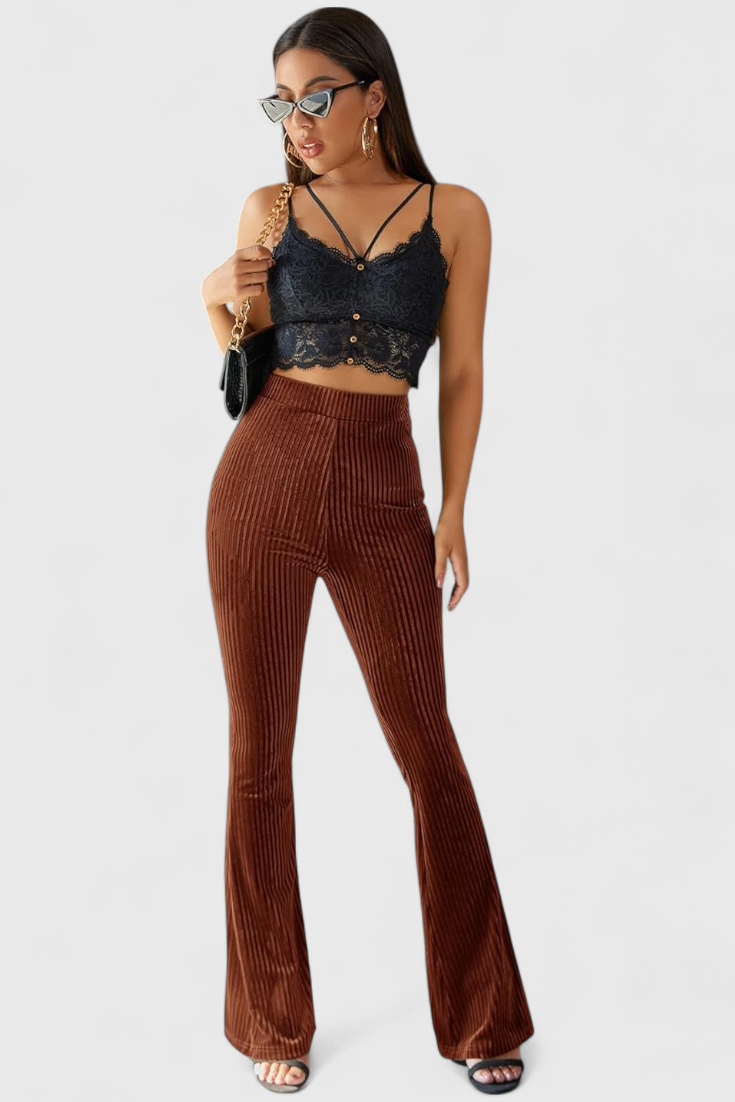 Sofía™ | Pantalones Acampanados de Pana