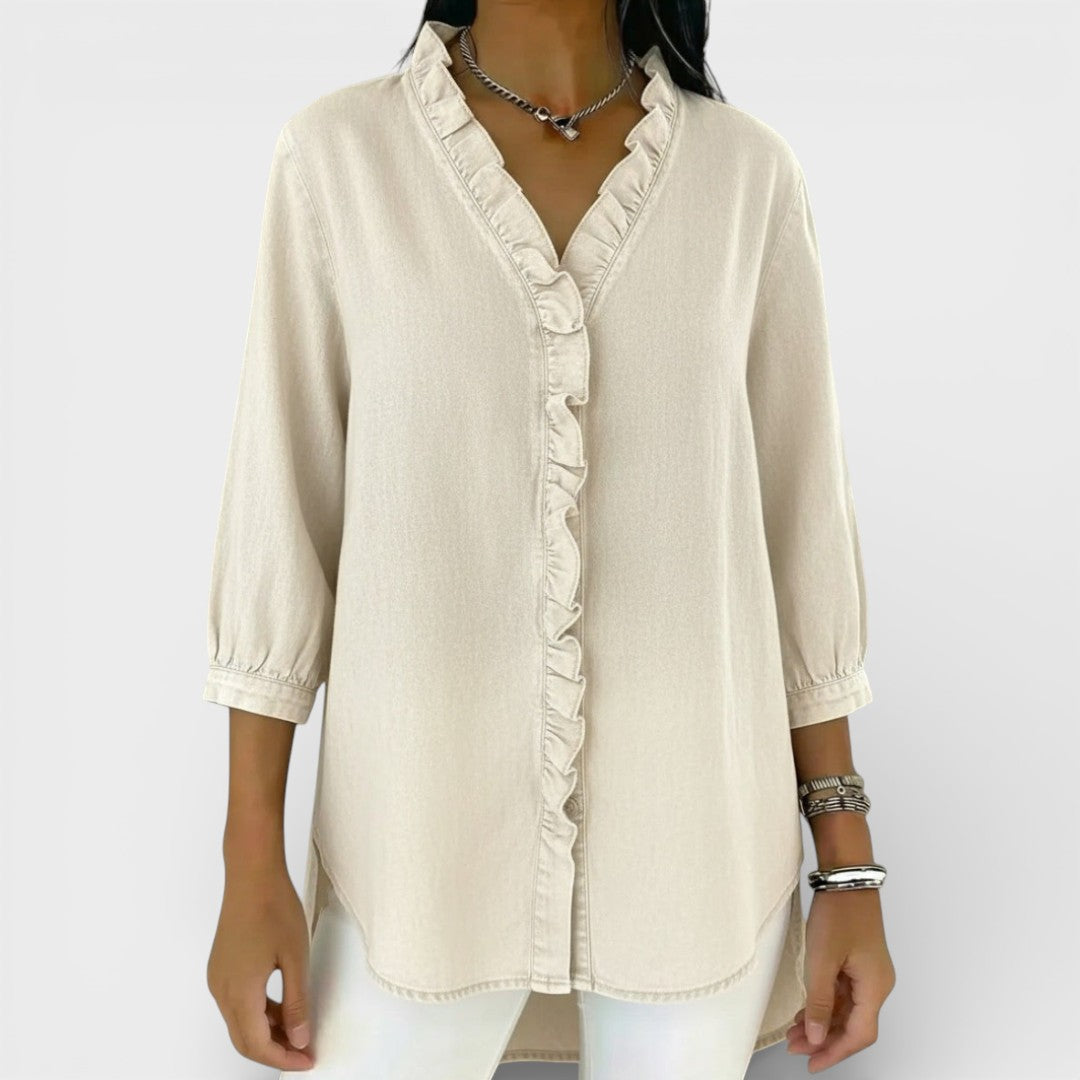 Raquel™ | Blusa Sofisticada con Volantes