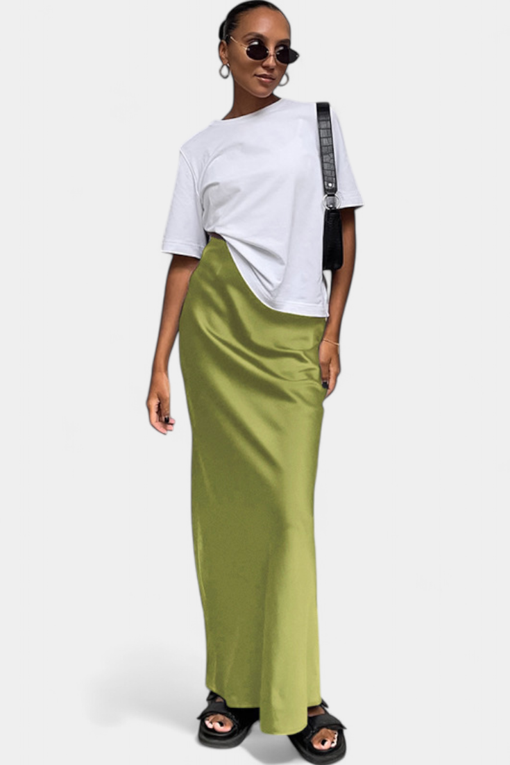 Candela™ | Falda Maxi Utility de Diseño Liso y Estilo Pulido