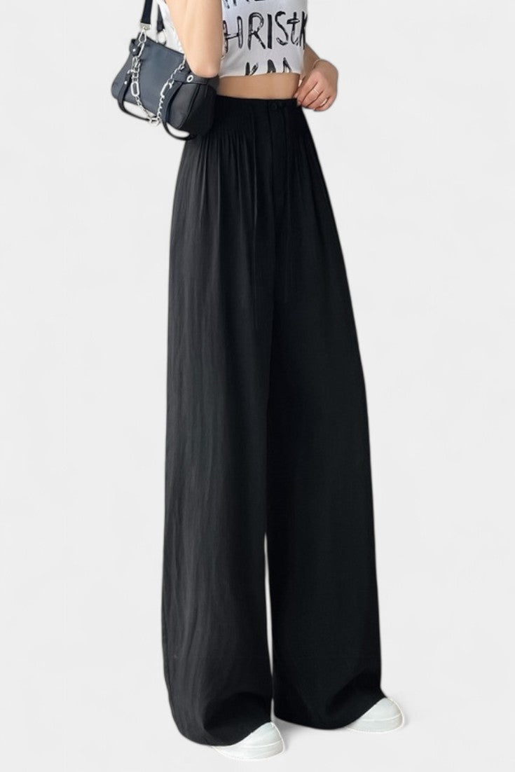 Mónica™ | Pantalones de Cintura Alta y Pierna Ancha