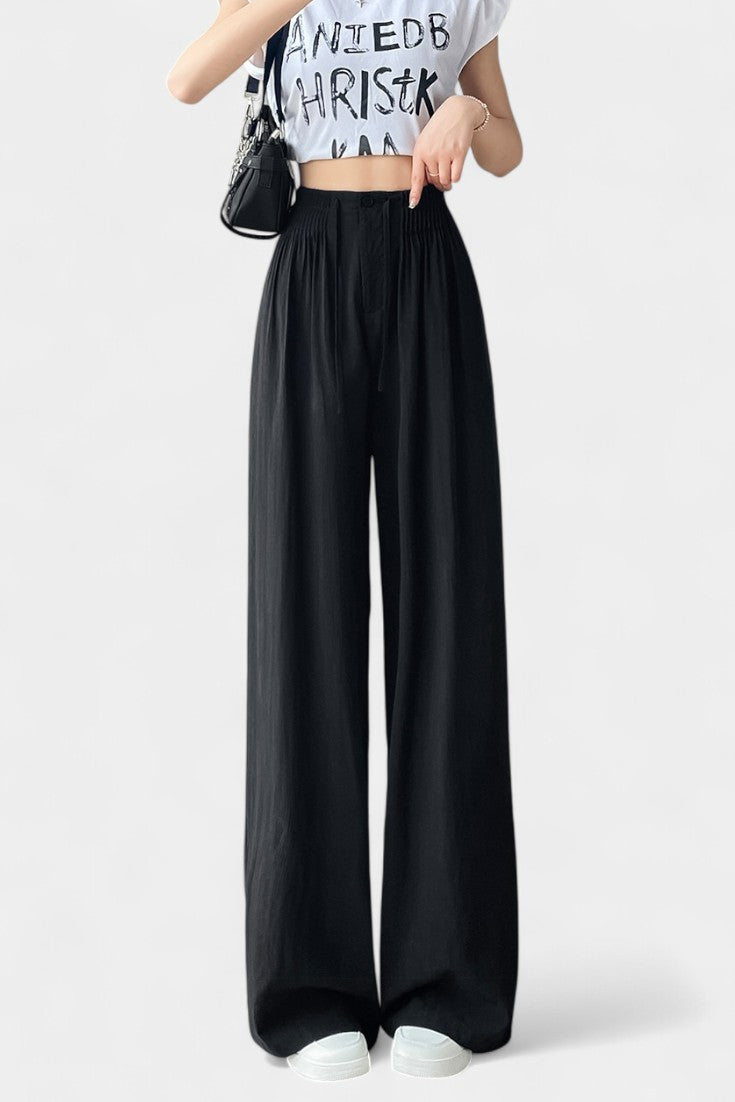 Mónica™ | Pantalones de Cintura Alta y Pierna Ancha