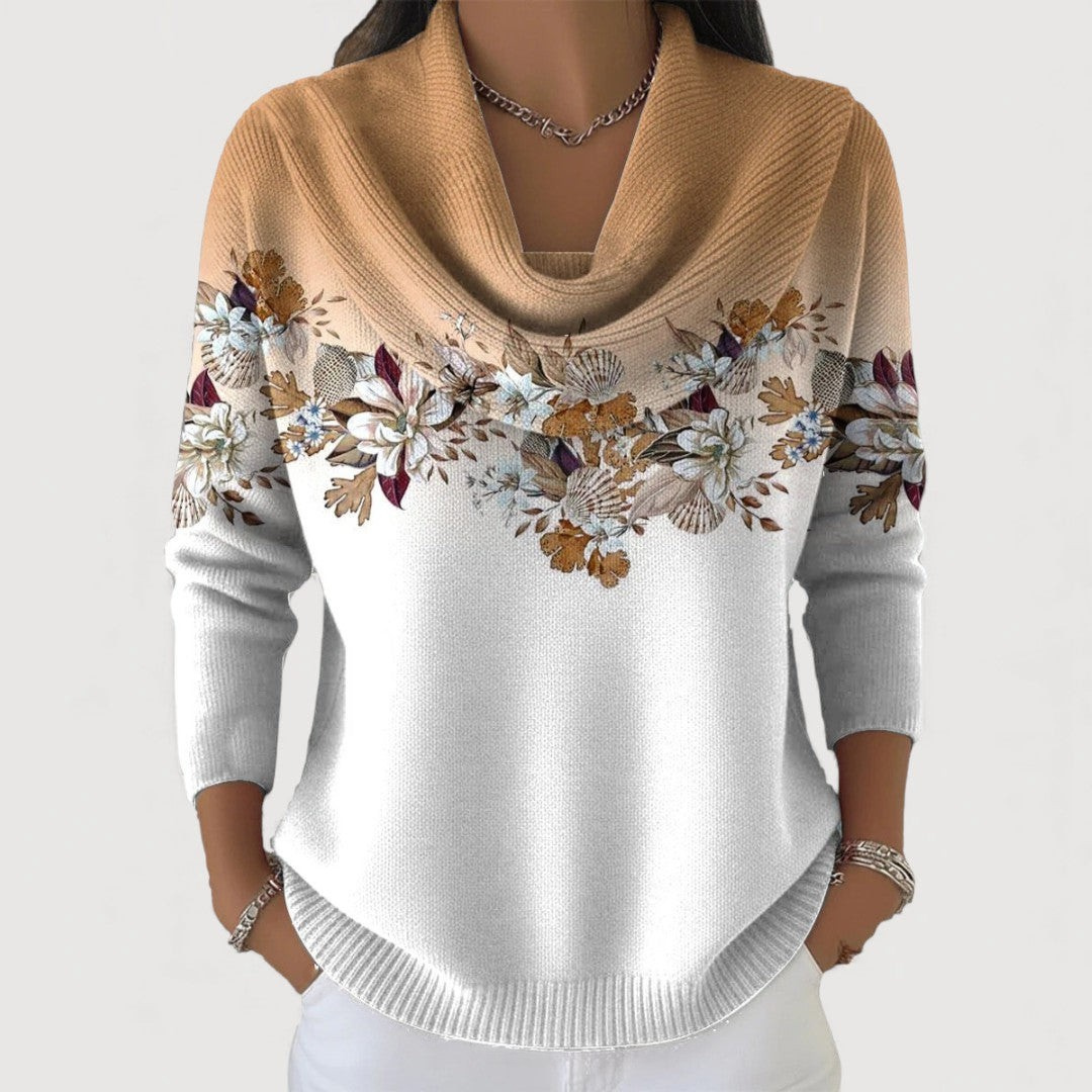 Gabriela™ | Jersey Floral de Cuello Suave