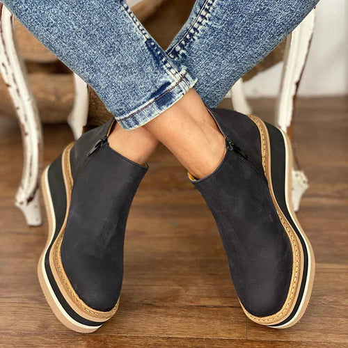 Adriana™ | Bota Elegante De Cuero Con Tacón Cómodo
