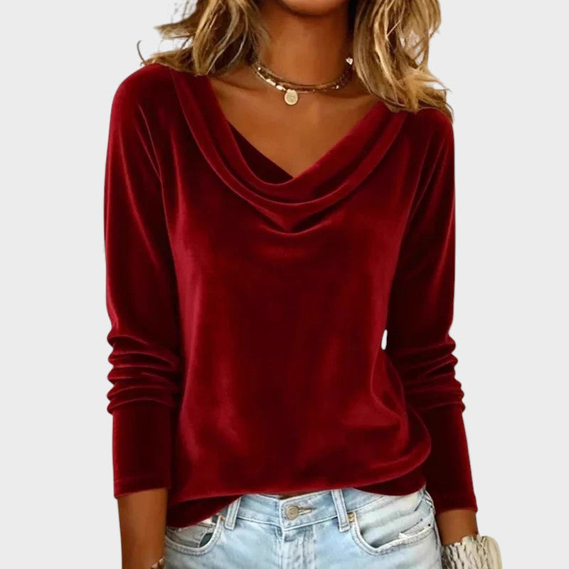 Camila™ | Top Elegante con Cuello Drapeado