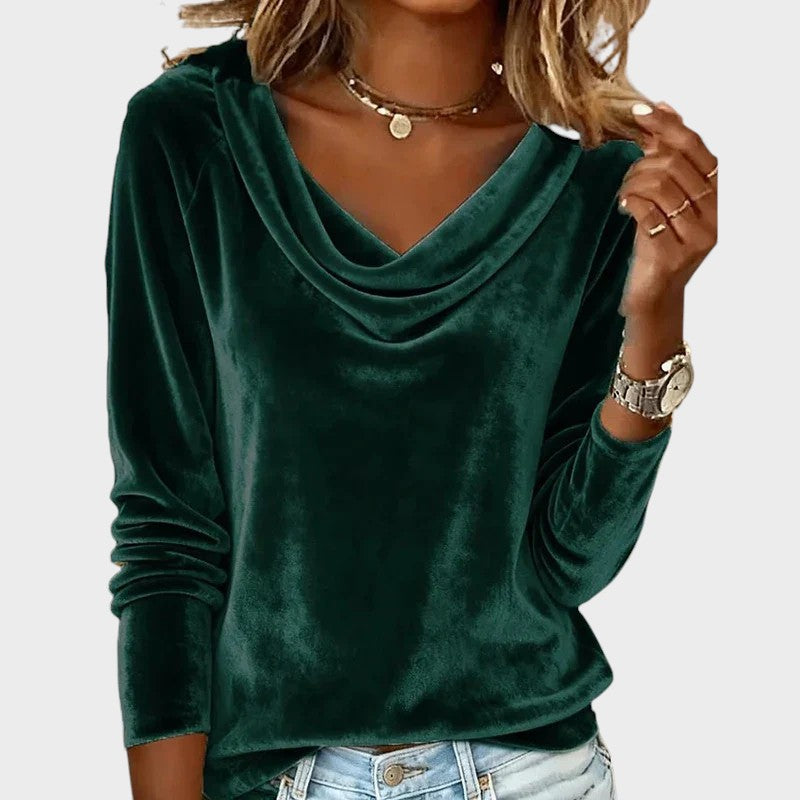 Camila™ | Top Elegante con Cuello Drapeado