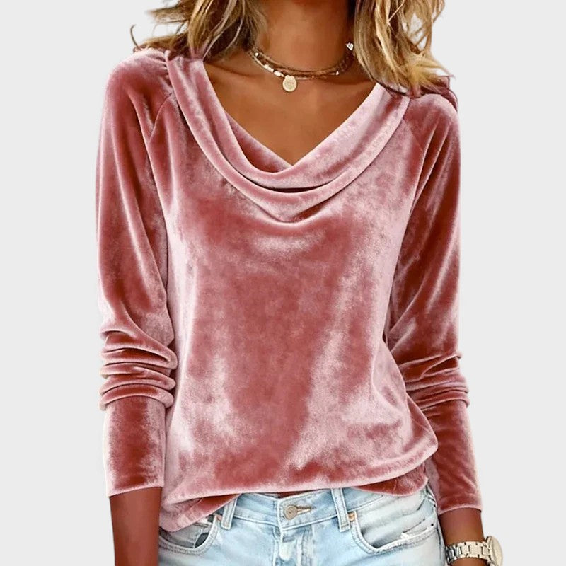 Camila™ | Top Elegante con Cuello Drapeado