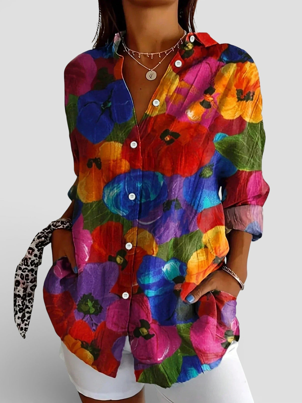 Nuria™ | Blusa con estampado colorido