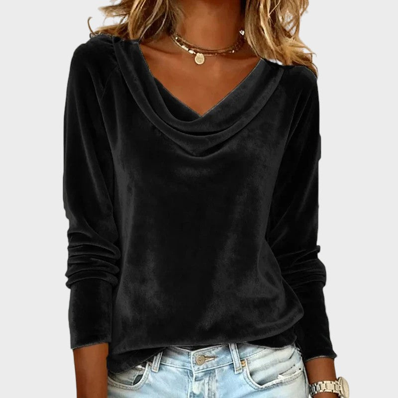Camila™ | Top Elegante con Cuello Drapeado