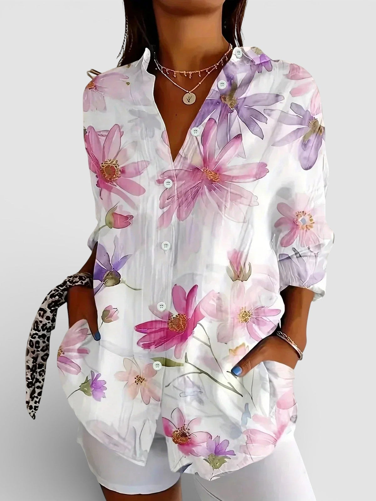 Nuria™ | Blusa con estampado colorido