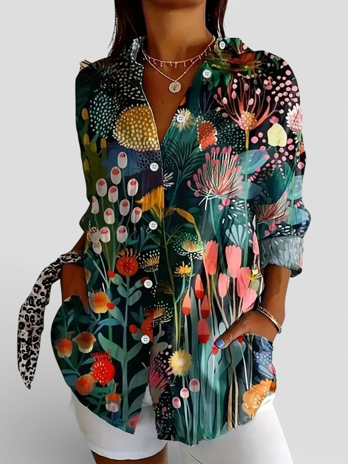 Nuria™ | Blusa con estampado colorido