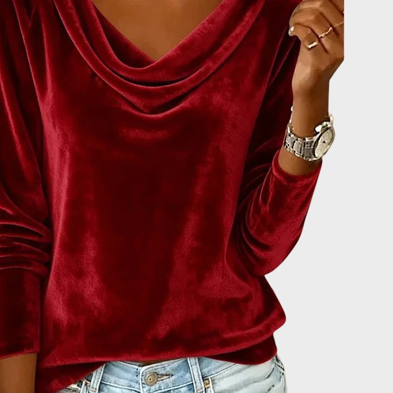 Camila™ | Top Elegante con Cuello Drapeado