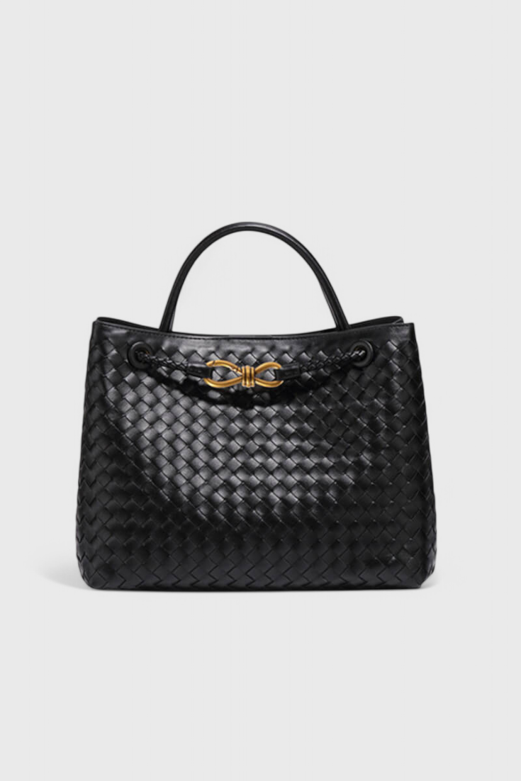 Mariela™ | Bolsa Diaria Tejida en Índigo