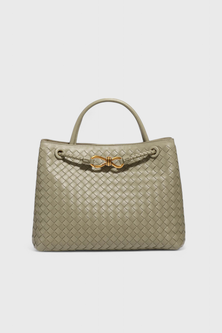 Mariela™ | Bolsa Diaria Tejida en Índigo