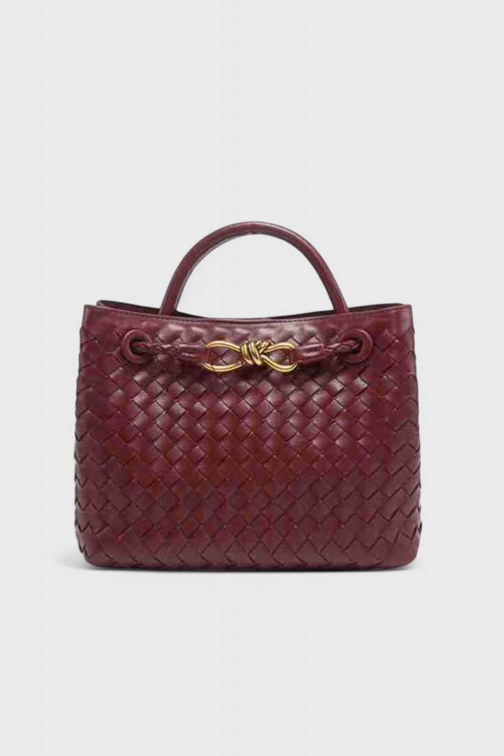 Mariela™ | Bolsa Diaria Tejida en Índigo