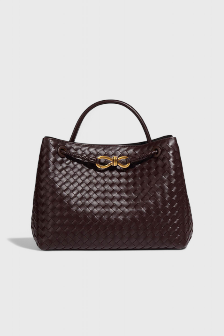 Mariela™ | Bolsa Diaria Tejida en Índigo