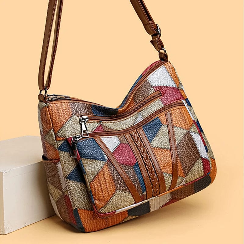 Almira™ | Bolso de cuero con diseño mosaico