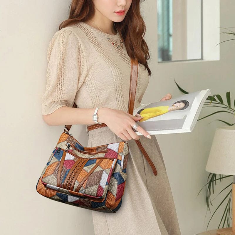 Almira™ | Bolso de cuero con diseño mosaico