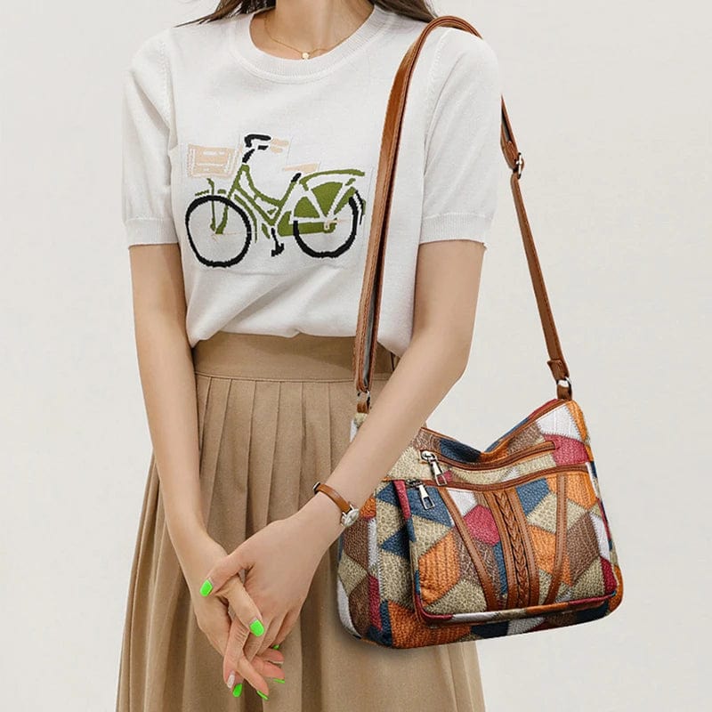 Almira™ | Bolso de cuero con diseño mosaico