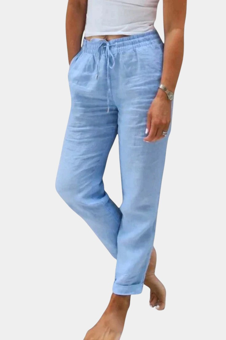 Adela™ | Pantalones de Lino Mezclado con Ajuste Relajado