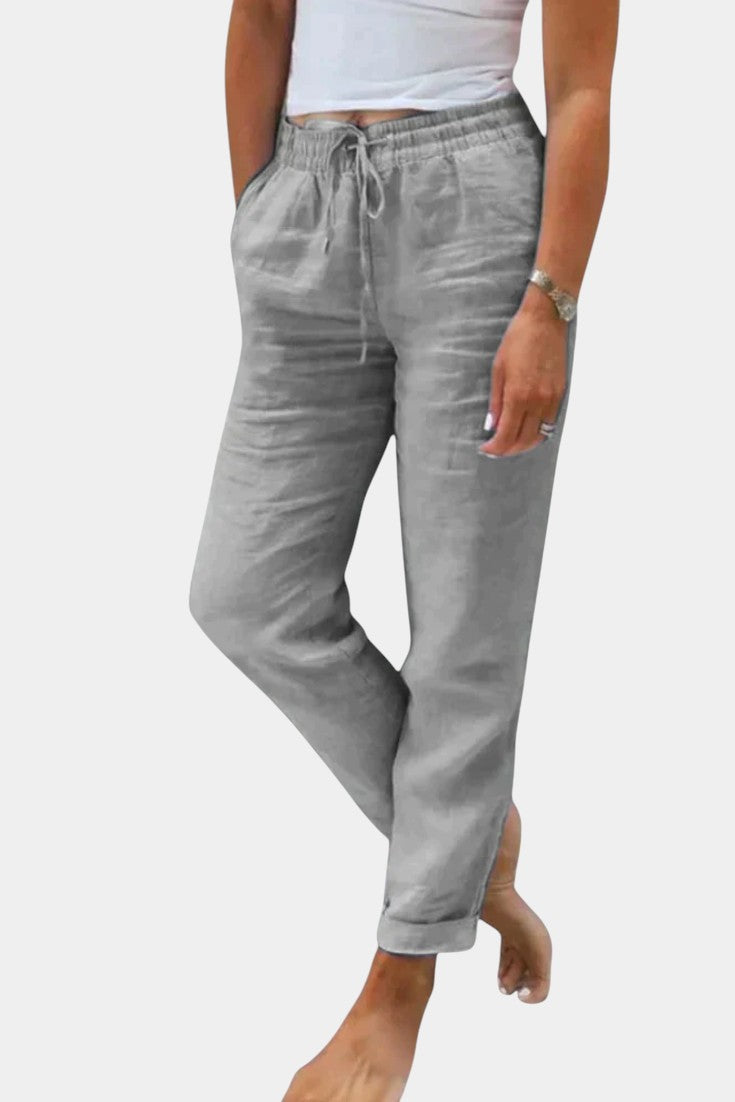 Adela™ | Pantalones de Lino Mezclado con Ajuste Relajado