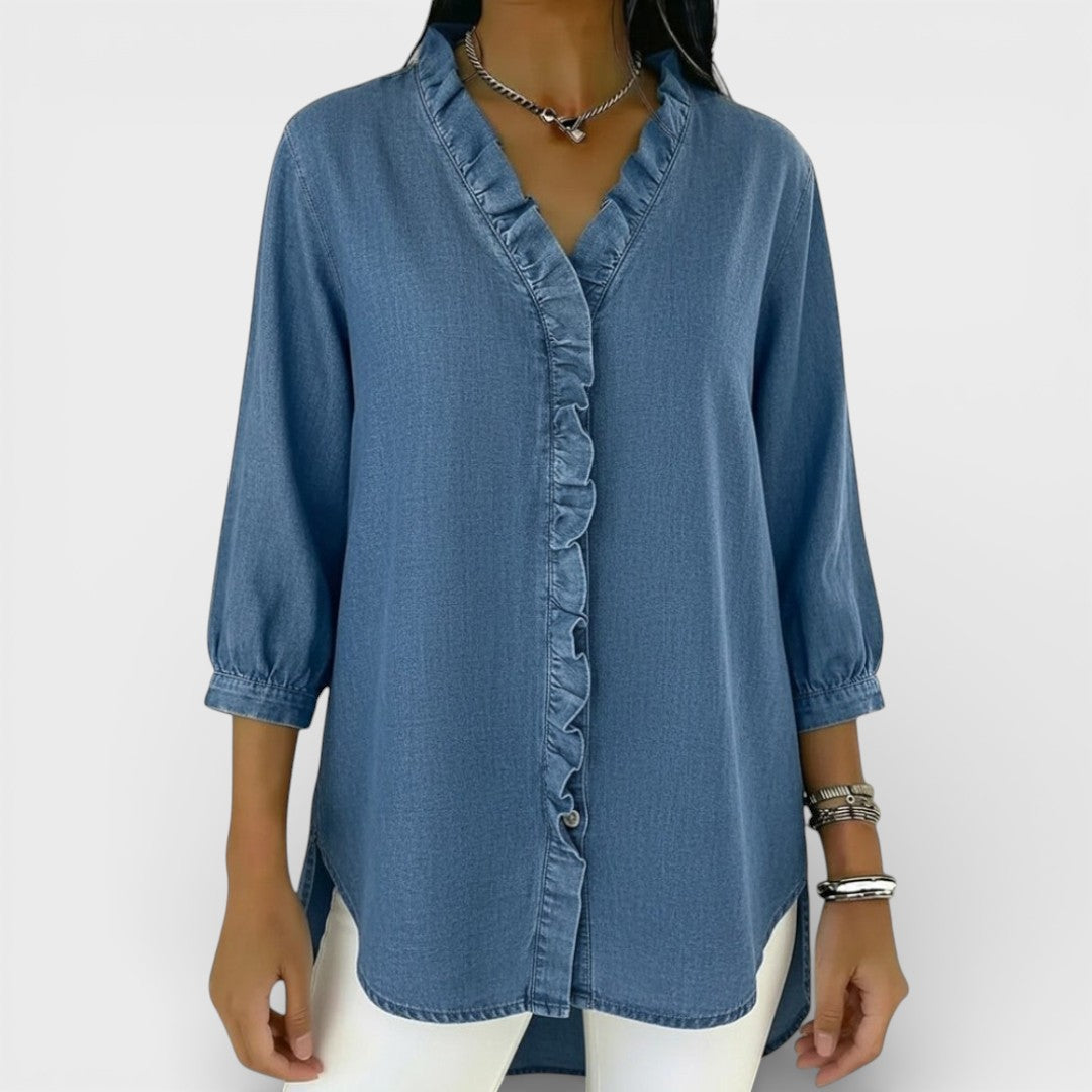 Raquel™ | Blusa Sofisticada con Volantes