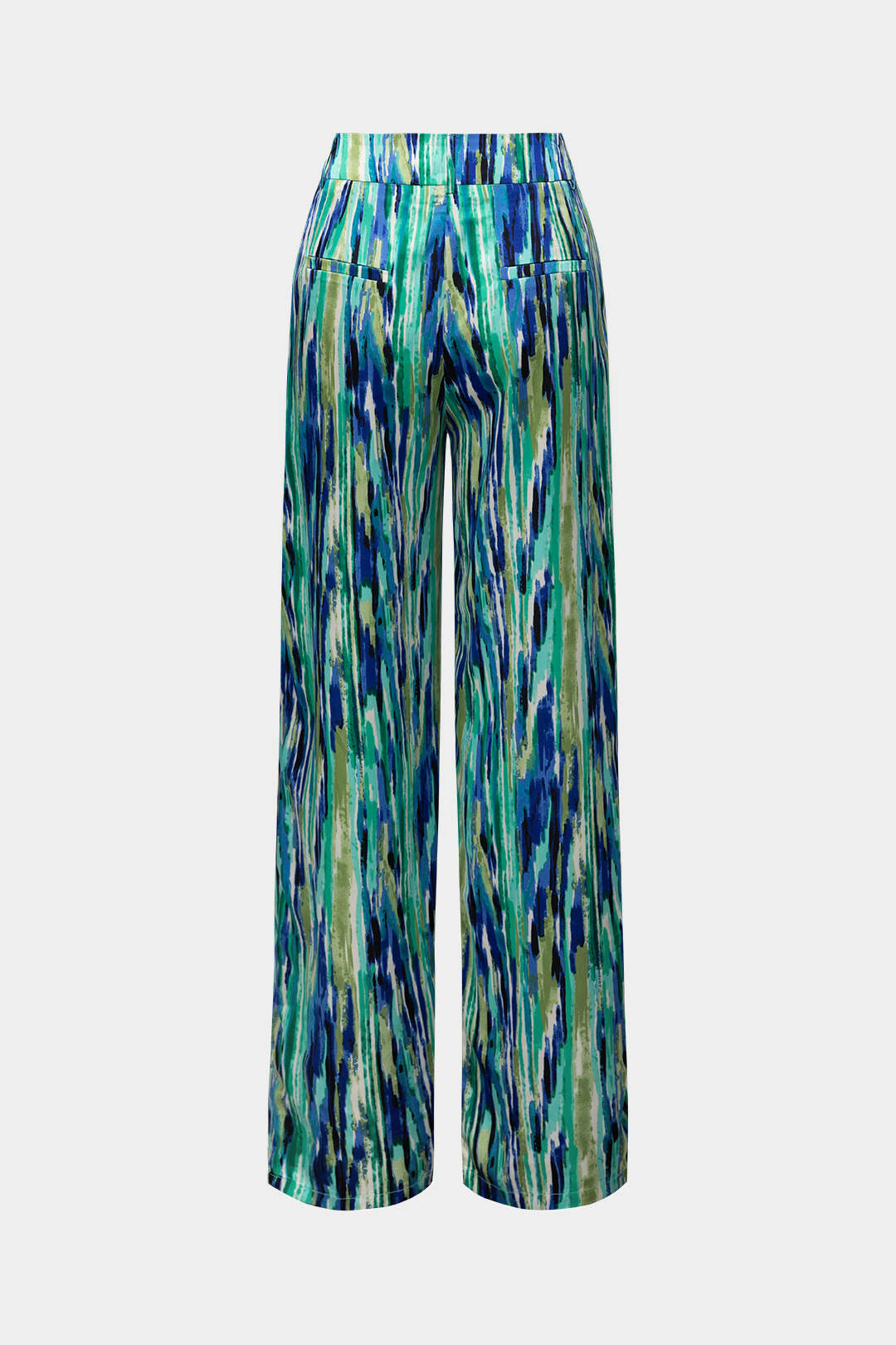 Verónica™ | Pantalones Rectos de Cintura Alta con Estampado de Mármol